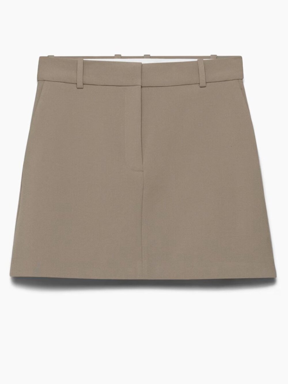 Aritzia Babaton Chisel Skirt (Size 8 Nomad Taupe)